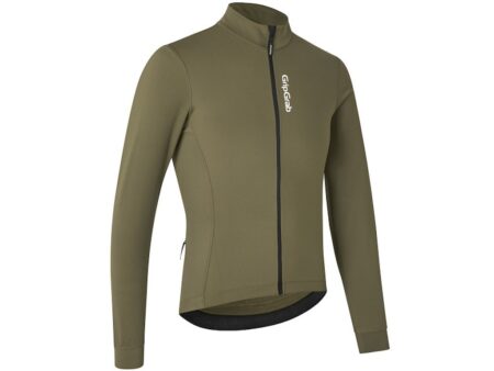 GripGrab RIDE langærmet cykeltrøje olive green herre