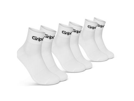 GripGrab RIDE low cut socks 3-pak cykelstrømper hvid