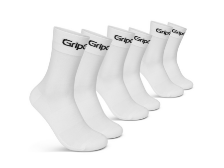 GripGrab RIDE regular cut socks 3-pak cykelstrømper hvid