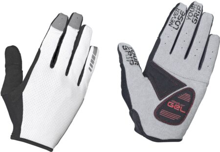 GripGrab Shark Padded Full Finger Cykelhandske - Hvid