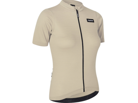 GripGrab Womens EXPLR merinotech cykeltrøje korteærmer beige dame