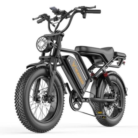 HEADEER BK20 Elcykel Sort - Motor 750W - Batteri 48V 20Ah - Rækkevidde 80km - Hastighed 50km/h - Dæk 20×4.0