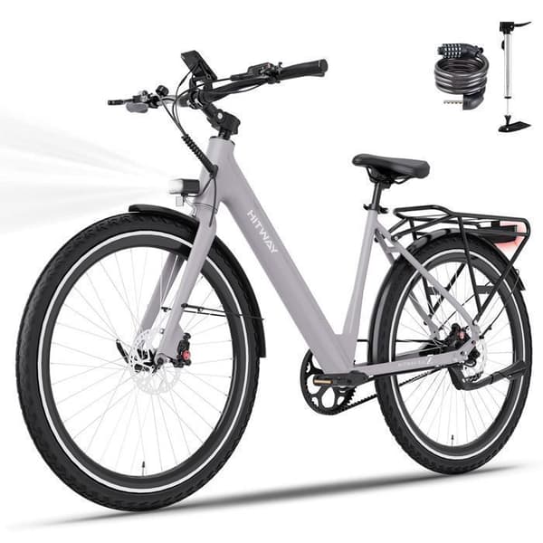 HITWAY Elcykel 700C, 250W Bycykel, Aftageligt batteri 36V 10.4Ah, Rækkevidde 40-80 km, LCD-skærm HITWAY Elcykel 700C, 250W Bycykel, Aftageligt batteri 36V 10.4Ah, Rækkevidde 40-80 km, LCD-skærm