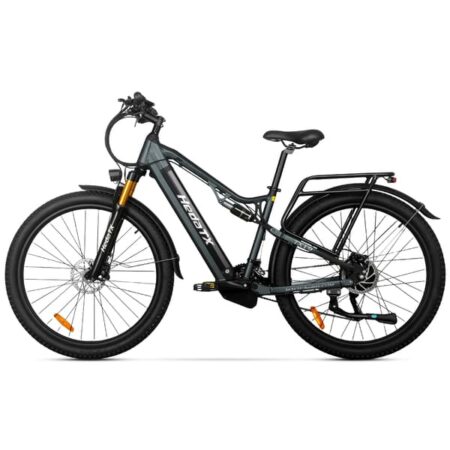 HedaTX T19 Electric Bike, 48V 19.2Ah Removable Battery, 27-Speed, Gray