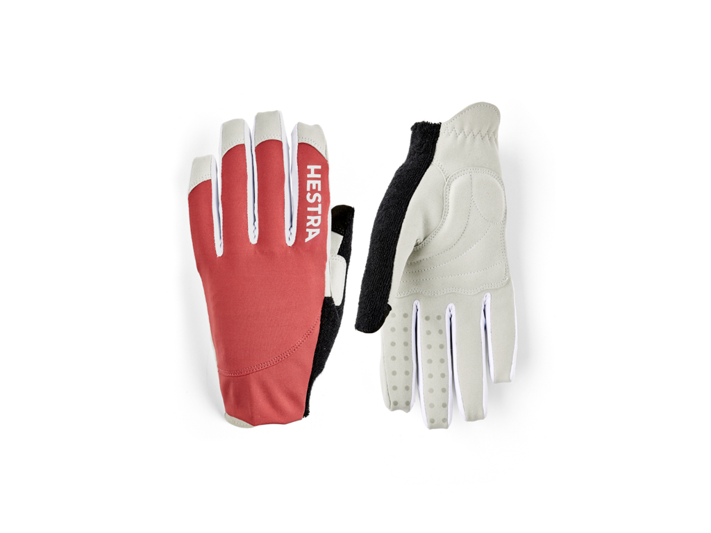 Hestra Spiro Long cykelhandsker rust/lys grå unisex Hestra Spiro Long cykelhandsker rust/lys grå unisex