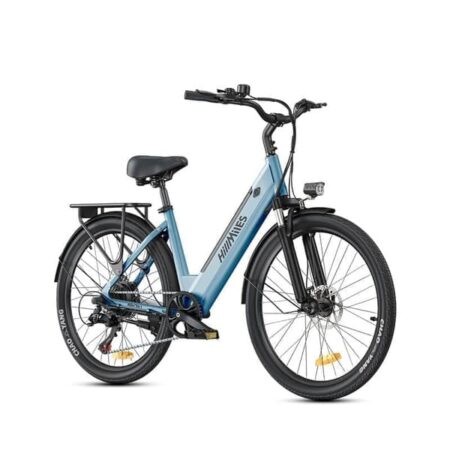 HillMiles MileCity 1 26'' elcykel med lav gennemgang, 250W motor, 36V13Ah batteri, 7 gear, 25 km/t, rækkevidde op til 100 km, ideel til bytransport