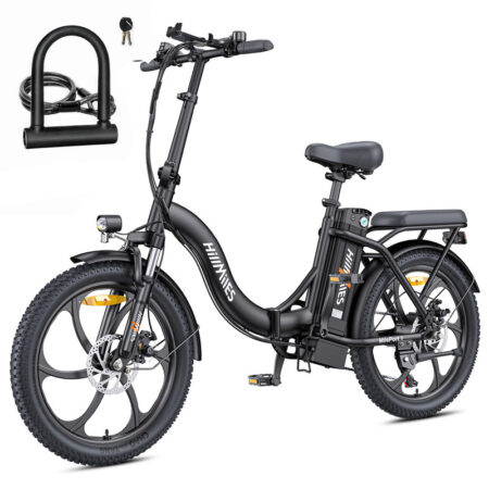 HillMiles MilePort 1 20" fatbike elcykel, 250W motor, 36V 13Ah batteri, 25 km/t, rækkevidde op til 100 km, perfekt til bypendling
