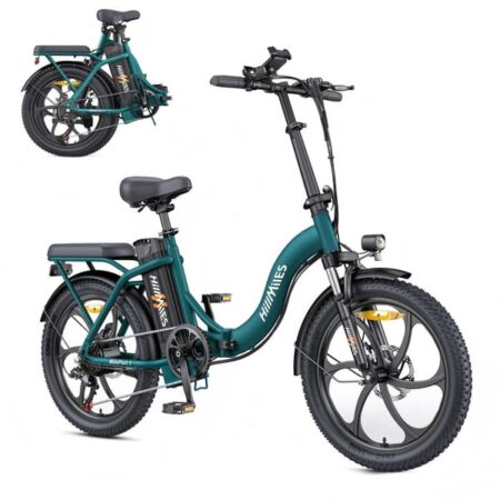 HillMiles MilePort 1 Elcykel 20" Fatbike, Sammenklappelig Elcykel, 250W Motor, 36V 13Ah Batteri, Shimano 7 Gear, Op til 100 km Rækkevidde