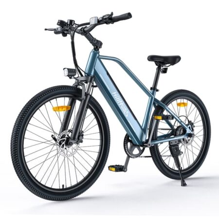 HillMiles MileTrail 1 elcykel, 350W motor, 13AH batteri, 120 km rækkevidde, 26 dæk, skivebremser - blå