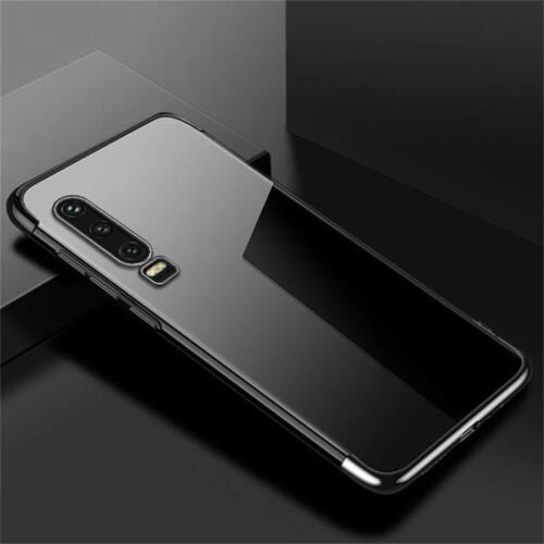 Huawei P20 Lite Plated Frame Gel Phone Case Cover (Black)