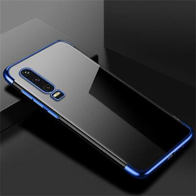 Huawei P20 Metallic Bumper Gel Phone Case Cover (Blue)