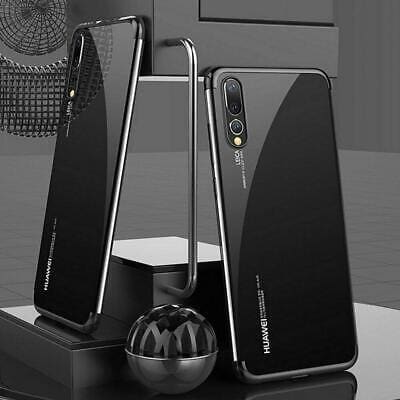 Huawei P30 {ELE-L09 / ELE-L29} Metallic Bumper Gel Phone Case Cover (Black)