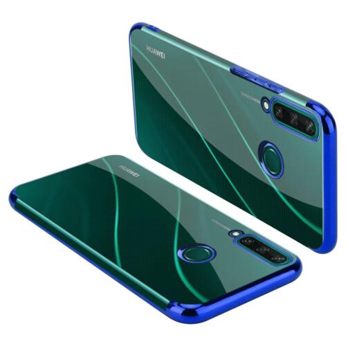 Huawei Y6p (6.3") Case Slim Armour Silicone Bling Shockproof Gel Phone Cover (Blue)