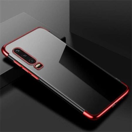 Huawei Y7 (2019) Plated Frame Gel Phone Case Cover(Red)