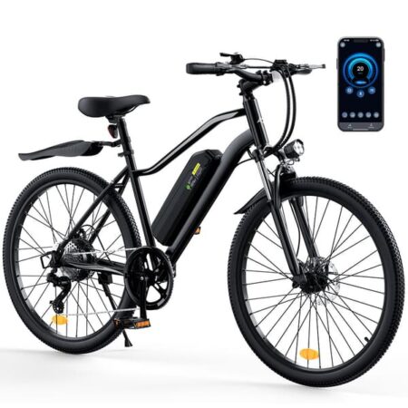 IScooter EB3S Elcykel til Voksne - Elektrisk Bycykel med 250W Motor, 36V 15Ah Aftageligt Lithiumbatteri, Offroad E-Bike med App