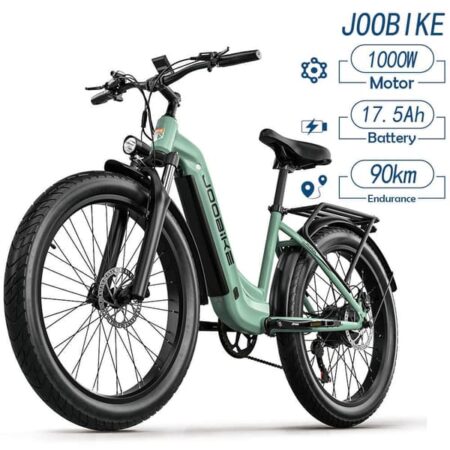 JOOBIKE JOO1 1000W motor 17.5AH batteri 45 km / t 90 km hydraulisk skivebremse 26 * 3.0 tommer dæk SHIMANO 7-trins elektrisk cykel