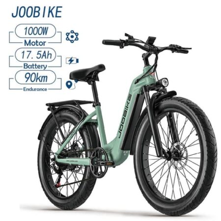 JOOBIKE JOO1 17.5AH batteri 45 km / t 90 km 1000W motor hydraulisk skivebremse 26 * 3.0 tommer dæk SHIMANO 7-trins elektrisk cykel