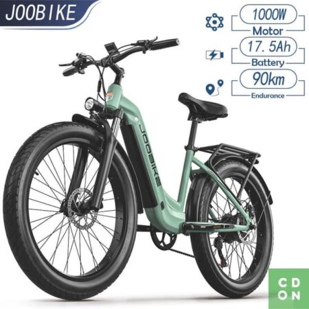 JOOBIKE JOO1 17,5AH Batteri 26*3,0 tommer Dæk 45 km/t 90km 1000W Motor Hydraulisk Skivebremse SHIMANO 7-trins elcykel