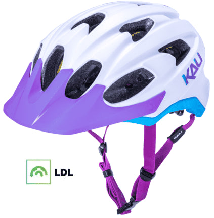 KALI Pace cykelhjelm med LDL, mat hvid/lilla - Large (58-62 cm)