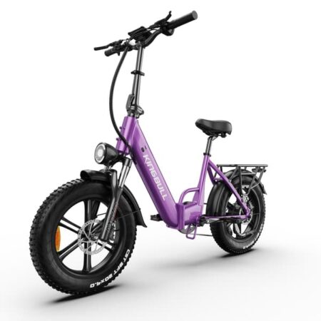 KINGBULL Literide 2.0 foldbar elcykel, 500W motor, maks. 45 km/t, 13,5AH batteri, 7 gear, 20*4,0 dæk, hydrauliske bremser, lilla