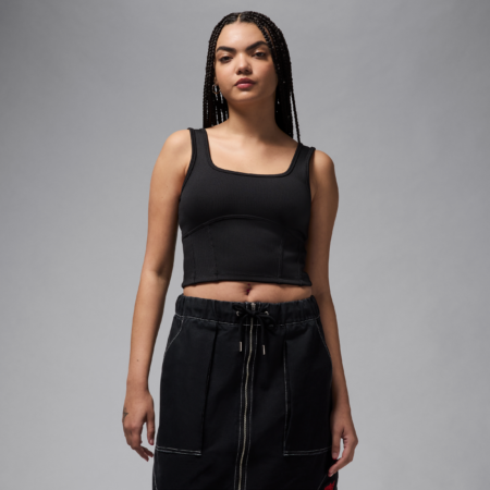 Kort Jordan-tanktop til kvinder - sort
