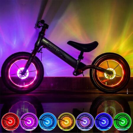 LED cykellygte, USB genopladelig, refleks, 7 farver, 18 tilstande, vandtæt, intelligent sensor