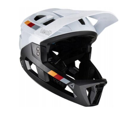Leatt MTB Enduro 2.0 cykelhjelm med aftagelig hagebeskytter - L (59-63 cm), hvid