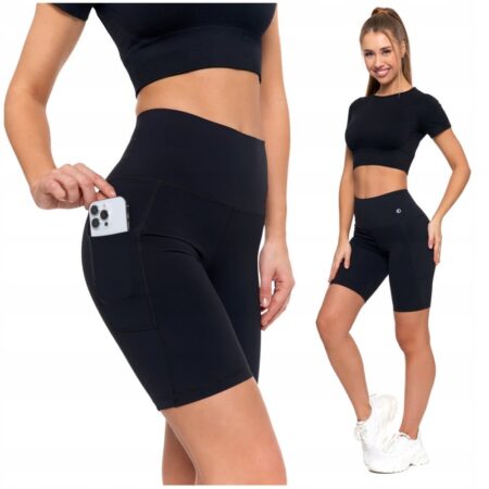 Leggings Cykelshorts Dame Sport Høj Talje med Lommer MORAJ L