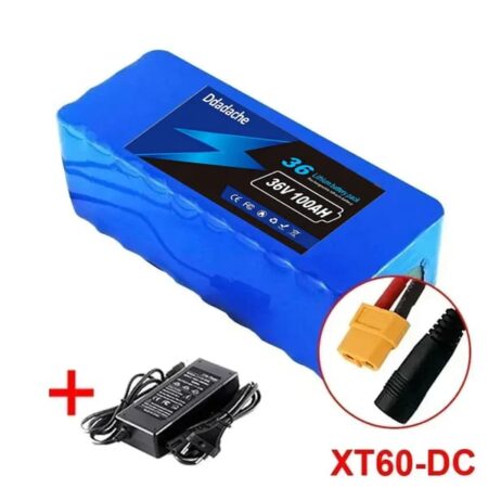 Litiumbatteri til el-løbehjul og elcykel - 36V 100Ah 10S4P 18650 batteripakke - Genopladeligt - Li-ion energilagring - EU-lager - XT60 + DC-stik - XT60-DC