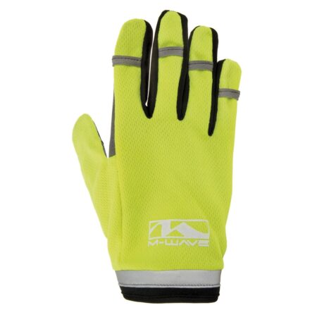 M - wave / Cykelhandsker - Kan bruges til Touch Skærm - Non-Slip - neon gule - S