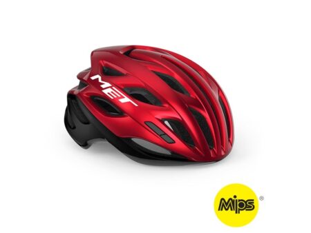 MET Estro MIPS cykelhjelm - rød/sort metallic/blank - Small (52-56 cm)