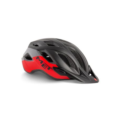 MET Helmet Active/Crossover Crossover - Black Red/Matt - Cykelhjelm