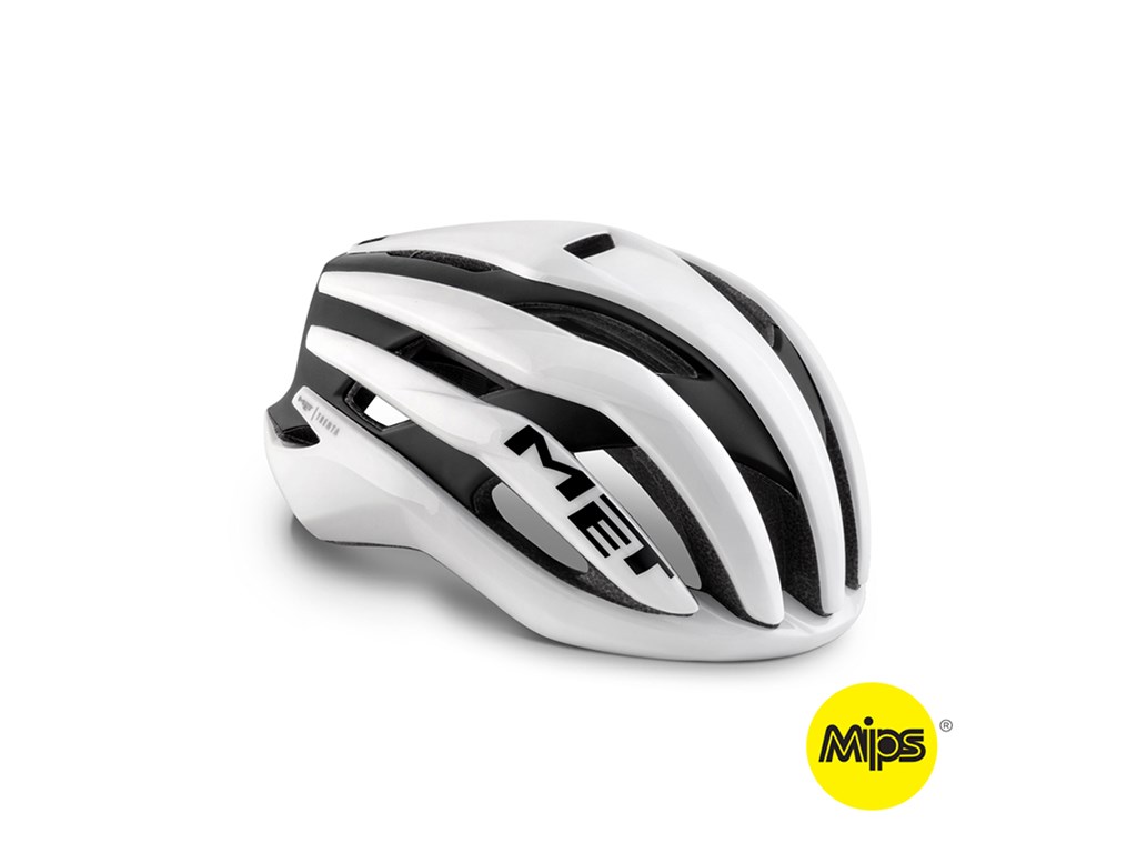 MET Trenta MIPS cykelhjelm White/Black Matt/Glossy MET Trenta MIPS cykelhjelm White/Black Matt/Glossy
