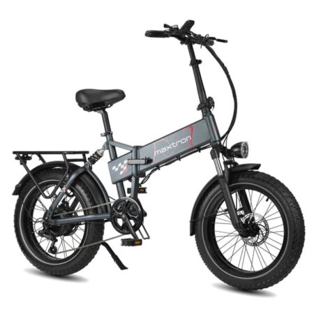 Maxtron Polaris Foldbar Elcykel, 48V 13Ah Batteri, 250W Fatbike, Grå