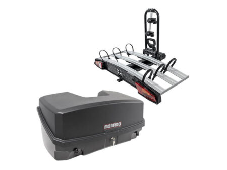 Menabo - Cykelholder til 3 cykler - inkl. Bagageboks 300L - Bundle