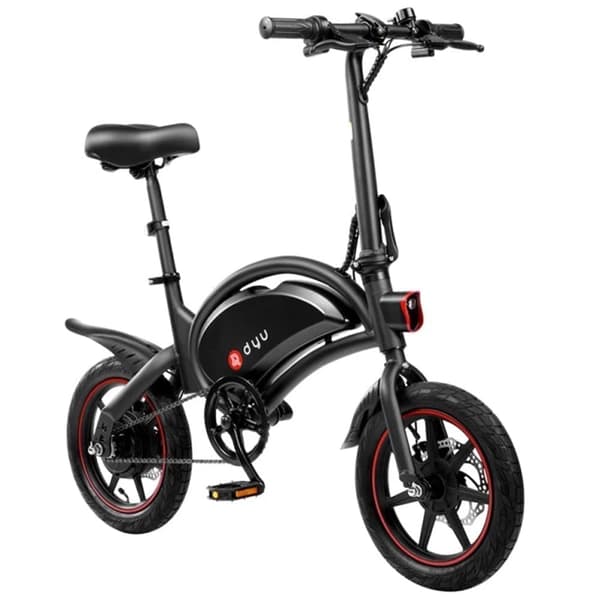 Mini foldbar elcykel DYU D3F, 14 tommer, motor 36V 250W, batteri 10Ah - sort Mini foldbar elcykel DYU D3F, 14 tommer, motor 36V 250W, batteri 10Ah - sort