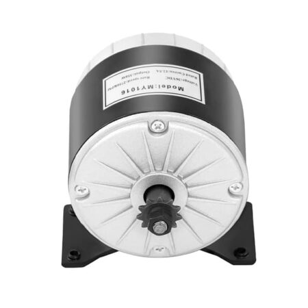 Motor til elscooter & elcykel - MY1016 Børstet DC - 36V 350W - Permanentmagnet - IP54 Stænksikker - Ø10 cm x 10,5 cm - 2-ledet (sort/rød) - Sort
