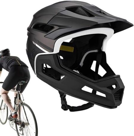 Mountainbikehjelm - Cykelhjelm - Sikker Cykling - Aftagelig Hagebeskytter - 58-62 cm - Sort
