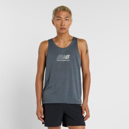 New Balance Athletics Reflective Graphic Tanktop Herre Grøn
