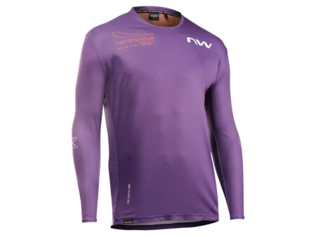 Northwave - Edge 2 LS - Cykeltrøje - Lange Ærmer - Mørk Lilla/Orange - XXXXL