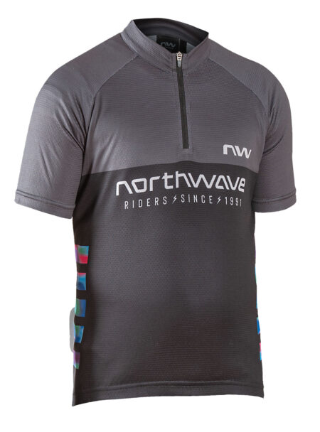 Northwave Force EVO Junior Kortærmet Cykeltrøje i Sort/Grå