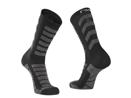 Northwave Husky Ceramic High Cykelstrømper Sort/Grå (Strømpe str.: 36-39)