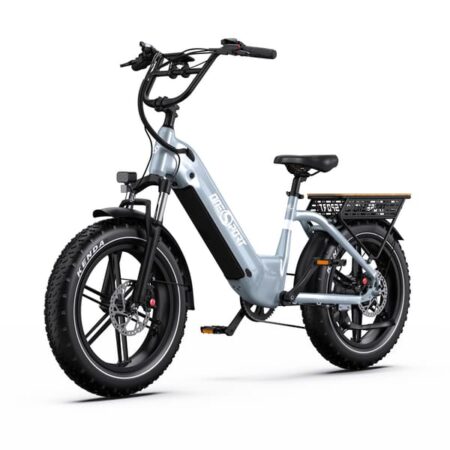 OneSport OT08 20'' elcykel med step-through, 500W motor, tophastighed på ca. 40 km/t, 18AH batteri, hydraulisk bremse, Shimano 7-gear, 20''*4.0 dæk