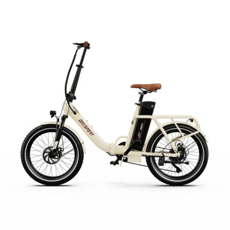 OneSport OT16-2 Voksen folde-gennemgangs elcykel, 48V 17Ah batteri, 250W motor, Shimano 7-Speed.