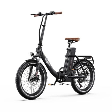 Onesport OT16-2 Sort - 250W | 25km/t | 48V 17Ah | 100km rækkevidde - Foldbar elcykel med terrændæk og Shimano 7-trins
