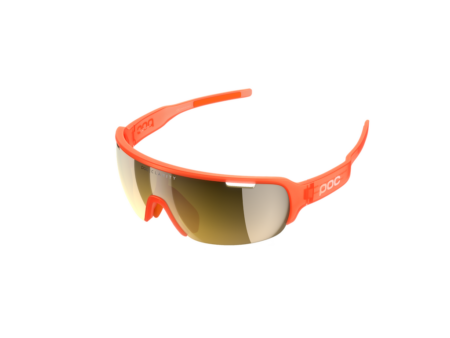 POC Half Blade Cykelbriller Fluorescent Orange Translucent Clarity Gold Mirror