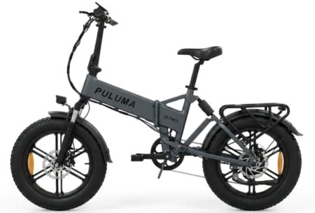 PULUMA EB-FM 2.0 folde el-cykel, 48V15Ah batteri, Shimano 7-gears, for & bag dobbelt affjedring grå