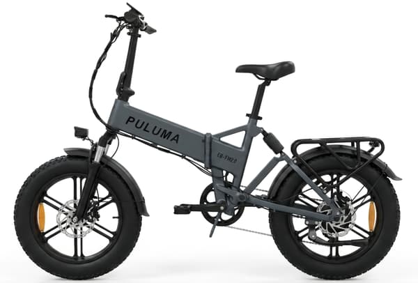 PULUMA EB-FM 2.0 folde el-cykel, 48V15Ah batteri, Shimano 7-gears, for & bag dobbelt affjedring grå PULUMA EB-FM 2.0 folde el-cykel, 48V15Ah batteri, Shimano 7-gears, for & bag dobbelt affjedring grå