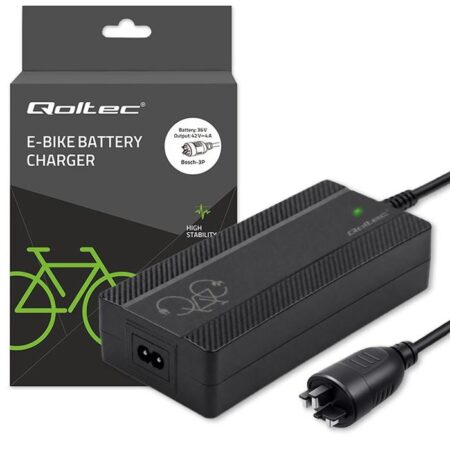Qoltec hurtig oplader til elcykel og el-scooter 36 V 42 V 4 A Bosch 3-polet