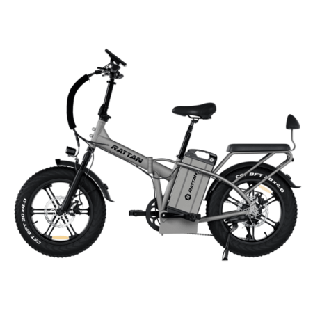 RATTAN LM Ultra Folding Electric Bike - 40.5Ah Battery, 200km Range, Gray